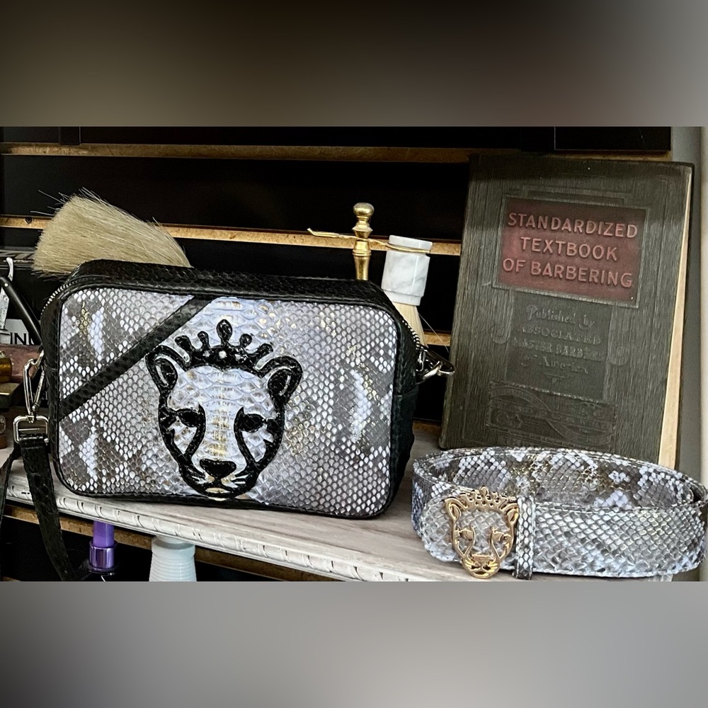 Crossbody One Of A Kind Python Handbag Golden Goo… - image 3